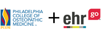 Philadelphia College of Osteopathic Medicine & EHR Go logos