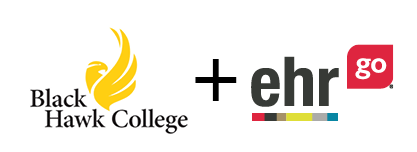 Blackhawk College & EHR Go logos