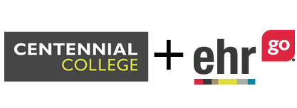 Centennial College & EHR Go logos