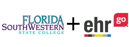 Florida SouthWestern State College & EHR Go logos